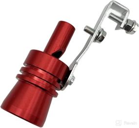 img 3 attached to HYXUAN 2PCS Universal Aluminum Turbo Sound Whistle Exhaust Muffler Pipe BOV Blow-Off Valve Simulator (XL-Red)