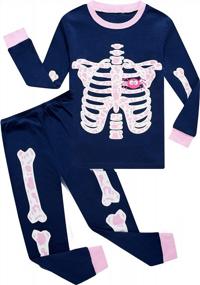 img 4 attached to 100% Cotton Long Sleeve Girls Pajama Set - KikizYe Jammies For Better Sleep