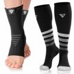 protect, recover and boost your circulation with langov ankle brace and compression socks set for men and women logo