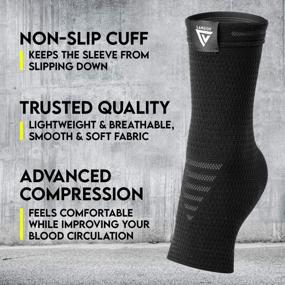 img 1 attached to Protect, Recover And Boost Your Circulation With LANGOV Ankle Brace And Compression Socks Set For Men And Women