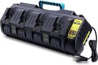 high-performance elefly dcb104 4-port charger for dewalt 20v batteries - compatible with dcb203, dcb204, dcb206, dcb3244, dcb606, and dcb609 60 volt max logo