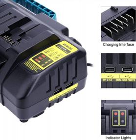 img 2 attached to High-Performance Elefly DCB104 4-Port Charger For Dewalt 20V Batteries - Compatible With DCB203, DCB204, DCB206, DCB3244, DCB606, And DCB609 60 Volt Max