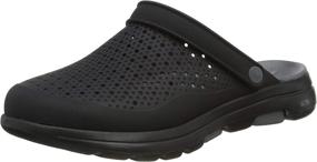 img 4 attached to Skechers Mens Cali Charcoal Orange Men's Shoes best for Mules & Clogs