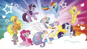 img 1 attached to Transform Your Child'S Room With My Little Pony Cloud Spray Wall Mural - Reusable And Removable!