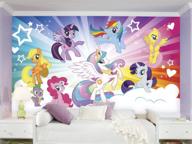 transform your child's room with my little pony cloud spray wall mural - reusable and removable! logo
