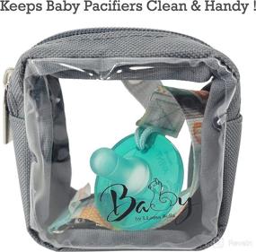 img 3 attached to LLama Bella 5 Piece Diaper Bag Organizer Pouch Set: Clear Storage with Straps & Pacifier Case