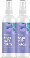 asutra natural & organic yoga mat cleaner (peaceful lavender aroma), 4 fl oz, pack of 2 safe for all mats & no slippery residue cleans, restores, refreshes deep-cleansing natural cleaner for fitness gear & gym equipment logo