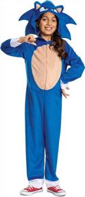 img 1 attached to Костюм Ежика Соника, официальный костюм и головной убор Sonic Movie, размер для малышей
