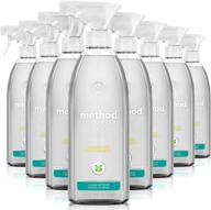 🌿 biodegradable & plant-based method daily shower cleaner spray - no scrubbing required, eucalyptus mint scent, 828 ml bottles (pack of 8), spray and walk away, packaging may vary логотип