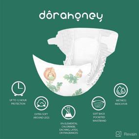 img 3 attached to 👶 Dorahoney Baby Diapers Size M - 142 Count Disposable Diapers for Newborns (12-18 lb) - Soft, Breathable, Skin-Friendly, and Unscented Protection