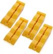drive-on leveler ramps for auto, rv, and trailer – zone tech multi-leveling set of 4 yellow blocks for uneven ground stabilization and easier parking logo