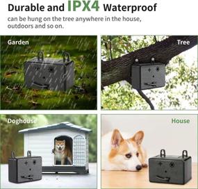 img 2 attached to 🦮 Brapezie Sonic Dog Bark Control Device - Ultrasonic Anti-Barking Deterrent, Mini Sonic Repellent with 50 FT Range, Ultrasound Silencer & No Bark Training Aid for Dogs - Enhanced Security