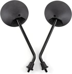 img 2 attached to 🔍 DUILU 3.94" Round Motorcycle Side Mirror with 10mm Bolt - Black (Set of 2)