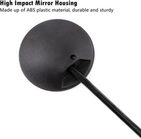 img 1 attached to 🔍 DUILU 3.94" Round Motorcycle Side Mirror with 10mm Bolt - Black (Set of 2)