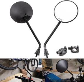 img 4 attached to 🔍 DUILU 3.94" Round Motorcycle Side Mirror with 10mm Bolt - Black (Set of 2)