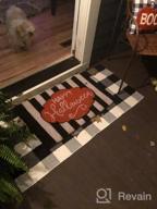 img 1 attached to Hand-Woven Cotton Buffalo Plaid Check Rug: Perfect For Farmhouse And Outdoor Porches - 27.5"X43.3 review by Erica Hosey