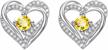 925 sterling silver rhodium plated cubic zirconia forever love heart stud earrings for women and girls - birthday gifts jewelry logo
