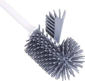 img 1 attached to 🚽 KeFanta Toilet Bowl Brush and Holder: Dual Pack of Silicon Cleaner Brushes with Anti-Slip Handle for Bathroom