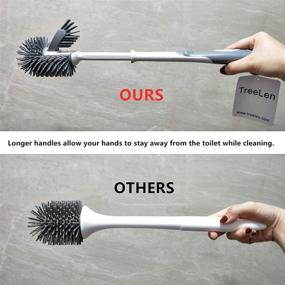 img 2 attached to 🚽 KeFanta Toilet Bowl Brush and Holder: Dual Pack of Silicon Cleaner Brushes with Anti-Slip Handle for Bathroom