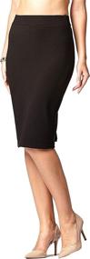 img 4 attached to 👗 Stylish Stretch Pencil Skirt for Women - Premium Clothing Collection with Suiting & Blazers