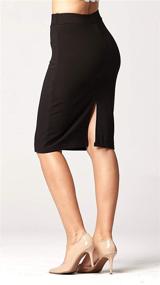 img 1 attached to 👗 Stylish Stretch Pencil Skirt for Women - Premium Clothing Collection with Suiting & Blazers