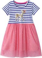 ucoolbila rabirtal toddler cartoon striped girls' clothing - dresses логотип