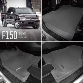 img 2 attached to 🚗 Custom Fit 3D MAXpider All-Weather Floor Mats for Ford F-150 SuperCrew 2015-2022 - Kagu Series (1st & 2nd Row, Black)