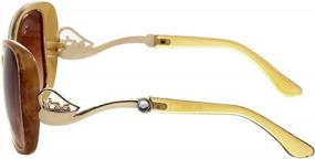 img 1 attached to Stylish Vintage Women'S Sunglasses With 100% UV Protection And Classic Designer Retro Look