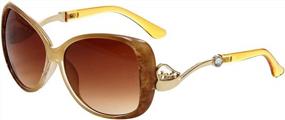 img 4 attached to Stylish Vintage Women'S Sunglasses With 100% UV Protection And Classic Designer Retro Look