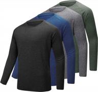 men's moisture wicking dry fit long sleeve uv sun protection t-shirts for running - balennz логотип