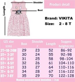 img 3 attached to 👗 VIKITA Casual Girls' Clothing with Cotton Flower Sleeves - Dresses