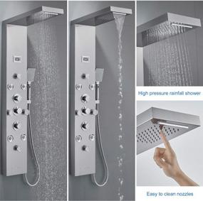 img 1 attached to Experience A Luxurious Shower With ROVOGO'S 4 Body Jets And 4 Mist Spray Shower Panel - Complete With Handheld, Tub Spout And Water Temperature Display
