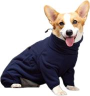 🐾 cozy and functional: thermal turtleneck warm 4 legs coat for dogs, fleece jumpsuit for pets, cats winter full cover jacket clothes логотип