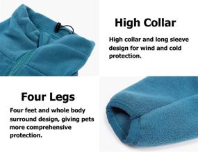 img 2 attached to 🐾 Cozy and Functional: Thermal Turtleneck Warm 4 Legs Coat for Dogs, Fleece Jumpsuit for Pets, Cats Winter Full Cover Jacket Clothes