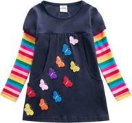 🌸 juxinsu girls' cotton flower cartoon clothing and dresses for toddlers logo