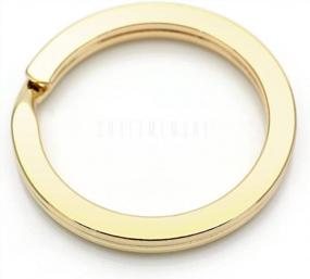img 3 attached to 10Pcs VTKR (1" (25Mm) KR34, Gold) Craftmemore Key Rings Quality Metal Flat Split Rings For Car Keys Attachment DIY Leathercraft.