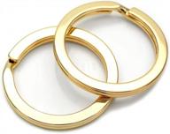 10pcs vtkr (1" (25mm) kr34, gold) craftmemore key rings quality metal flat split rings for car keys attachment diy leathercraft. logo