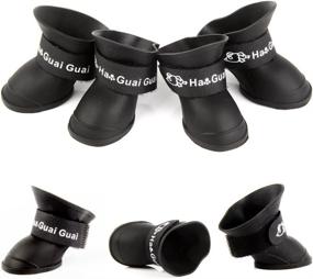 img 1 attached to 🐾 STAR-TOP Pet Antiskid Boots: Skidproof, Elastic, All-Terrain Rubberized Dog Shoes