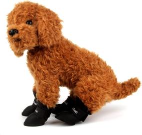 img 3 attached to 🐾 STAR-TOP Pet Antiskid Boots: Skidproof, Elastic, All-Terrain Rubberized Dog Shoes