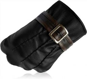 img 3 attached to Lethmik Men'S Fleece-Lined Touchscreen PU Leather Winter Gloves For Texting And Driving