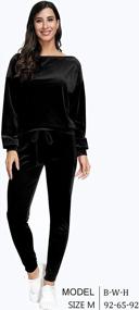 img 2 attached to Stay Chic And Comfortable With Selowin'S Velvet 2-Piece Casual Jogger Sweatsuit For Women!