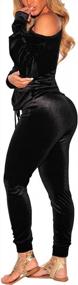 img 3 attached to Stay Chic And Comfortable With Selowin'S Velvet 2-Piece Casual Jogger Sweatsuit For Women!