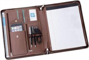 img 2 attached to Crazy-Horse Leather IPad Padfolio For Business Professionals - Multi-Function Case With Document Organizer Holder For IPad Pro 9.7 - Dimensions 13.0X13.0X10.2 In. (CP150392-IP97-BN)
