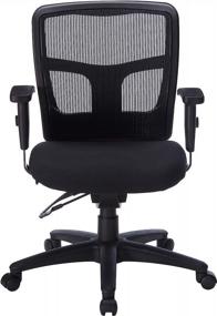 img 2 attached to 🪑 Lorell Managerial Swivel Mesh Mid-Back Chair: Enhanced Comfort for Office Spaces