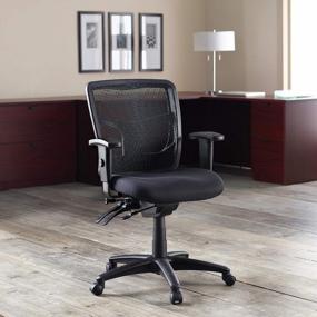 img 3 attached to 🪑 Lorell Managerial Swivel Mesh Mid-Back Chair: Enhanced Comfort for Office Spaces