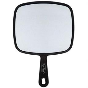 img 4 attached to 🖤 Large Black Hand Mirror - ForPro