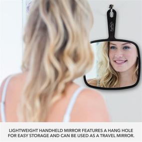 img 1 attached to 🖤 Large Black Hand Mirror - ForPro