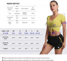 img 2 attached to Workout Crop Tops For Women Short Sleeve Cropped Yoga Top Gym Shirts Ruched V Neck