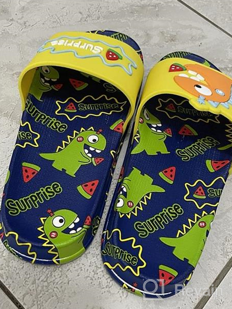 img 1 attached to Non Slip Dinosaur Sandals for Boys by GLOOMALL review by Tyler Fountas