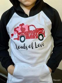 img 1 attached to 🚚 Bump Beyond Designs Toddler Kids Loads of Love Vintage Truck Unisex Valentine's Day Shirt - A Heartfelt Fashion Pick for Little Ones!